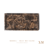 De luxe massief bruin, Dark Emperador MOOISA trays met rand 30x15x3cm, gemaakt van hoogwaardig marmer van zijn een prachtige toevoeging aan jouw interieur. Supermooi, stoer & luxe. 