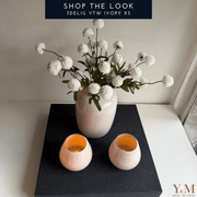 Speciaal voor de stijl liefhebber. Het is écht een set welke je niet zomaar bij iedereen thuis zal vinden. Deze Vase The World Artic vaas & Tasman windlicht set is gemaakt van de serie Ivory.