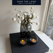 Ontdek VTW Rookglas Grey XS Shop The Look (3-delig). Rookglazen Kara vaas & Tasman windlichten van Vase The World: luxe, trendy en betaalbare woonaccessoires.