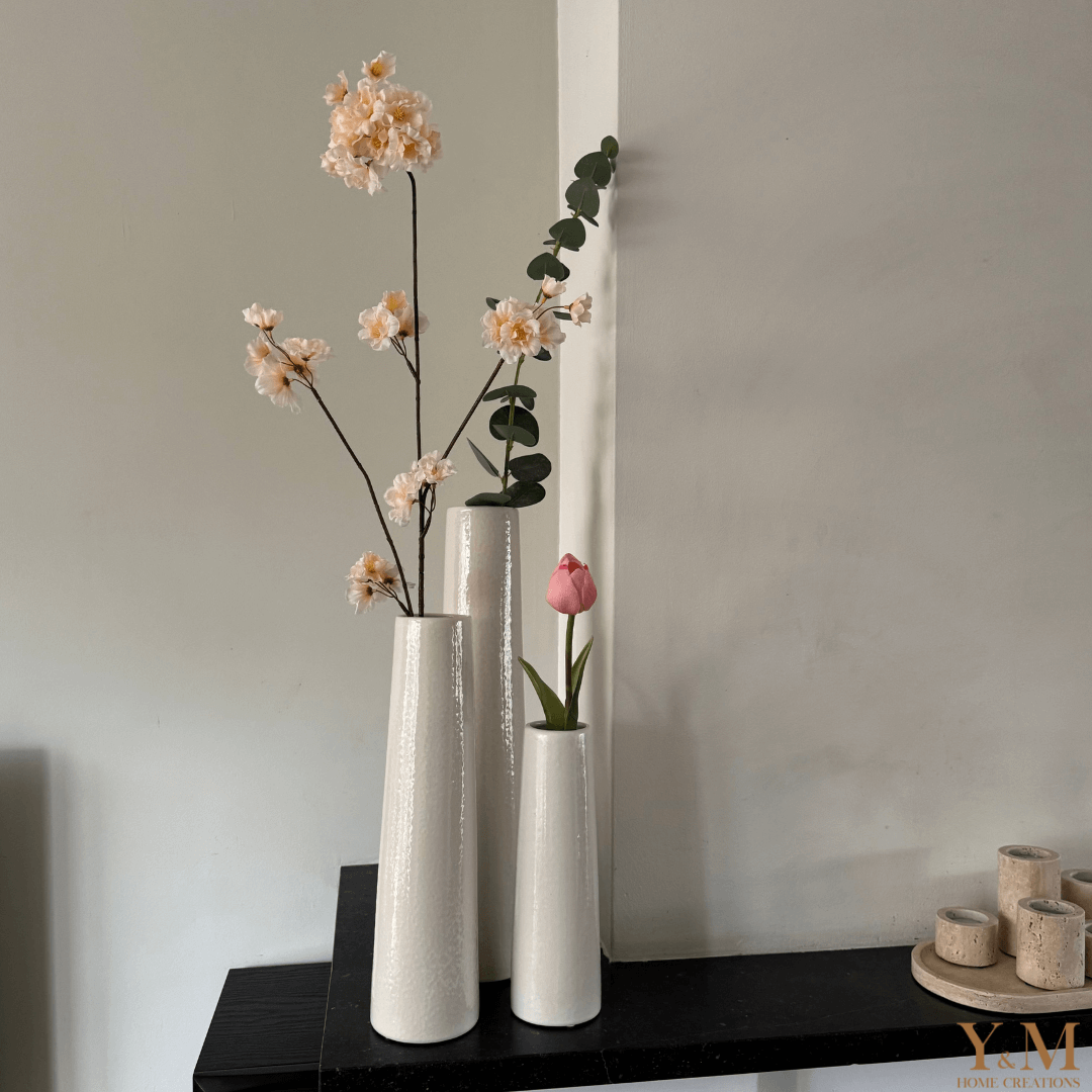 OLOTU Klassiek Chinese Stijl De Vaas Witte Keramische Bloemenvazen OLOTU Klassiek Chinese Stijl De Vaas Witte Keramische Bloemenvazen
