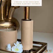 4delig LUXE EXCLUJESS SET Roomspray, Diffuser &amp; Geurkaars op een luxe gouden tray van Colmore by Diga. Shop met KORTING bij Y&M Home Creations