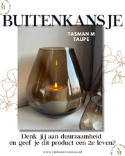BUITENKANSJE  3delig set Rookglas Tasman Taupe Windlicht. Koop direct jouw favoriete rookglas waxinelichthouder MET KORTING en je bent verzekerd van een windlicht die overal zal schitteren!