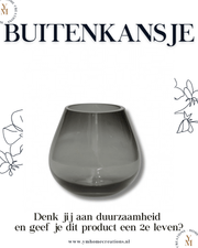 BUITENKANSJE Tasman Rookglas Windlicht GREY XS. Koop direct jouw favoriete rookglas waxinelichthouder MET KORTING en je bent verzekerd van een windlicht die overal zal schitteren!