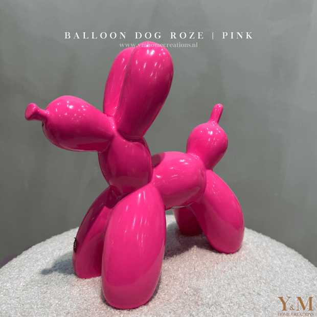 The Balloon Dog Pink / Roze - DE Trend van nú & een echte eyecatcher in huis.  Hoe leuk is deze, van keramiek gemaakte, ballon hond? Je kent het vast wel, clowns die van ballonnen o.a. honden maken. Nu zo'n ballon in keramiek vorm