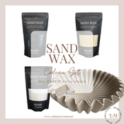 Sand Wax - Kaarsenzand - Cadeau set met Keramieken Wave Schaal - Shop deze met GRATIS EXTRA LONTEN bij Y&M Home Creations