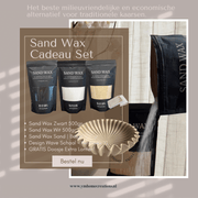 Sand Wax - Kaarsenzand - Cadeau set met Keramieken Wave Schaal - Shop deze met GRATIS EXTRA LONTEN bij Y&M Home Creations