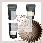 Sand Wax - Kaarsen zand - Cadeau Set met Keramieken Wave Schaal - Shop deze met GRATIS EXTRA LONTEN bij Y&M Home Creations
