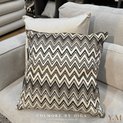 Colmore SierKussen Champagne | Brons | Taupe chevron CO 50x50