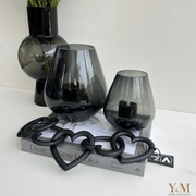 Design Metalen Ornament Hart Ketting Zwart Shop bij Y&M Home Creations