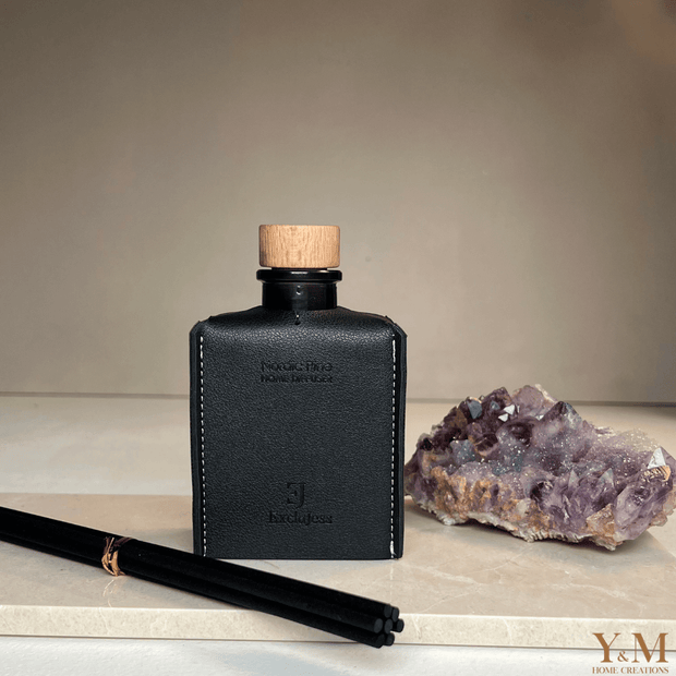 Luxe Geurstokjes Leather Zwart – Nordic Pine