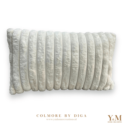 Rib Bont Off White | Gebroken wit 50x30 Luxe Sierkussens Mooie luxe sierkussens van het mooie merk Colmore by Diga, die heel goed passen op jouw bank / sofa maar ook op bed. “Style je (lounge) bank, bed helemaal af met onze prachtige luxe kussens!”