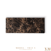 De luxe massief bruin, Dark Emperador MOOISA tray 25x10cm, gemaakt van hoogwaardig marmer van zijn een prachtige toevoeging aan jouw interieur. Supermooi, stoer & luxe. 