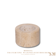 6x4cm MOOISA Luxe travertine Design Waxinelichthouder van MOOISA. Prachtige toevoeging aan jouw interieur. Supermooi, elegant, stoer & luxe Kandelaar, gemaakt uit mooi natuurlijk massief beige, crème travertijn. TREND VAN 2024