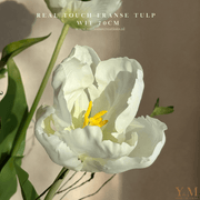 Hoog kwaliteit kunst Tulp Zijden Franse Tulp 70cm Wit. Maak jouw vaas compleet met mooie Real Touch Tulpen (Tulips). Zijden | Kunst bloemen. Shop bij Y&M Home Creations