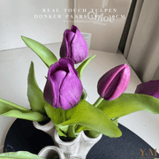 Hoog kwaliteit kunst Zijden Real Touch Tulpen 7st. 30cm, Donker Paars. Maak jouw vaas compleet met mooie Real Touch Tulpen (Tulips). Zijden | Kunst bloemen. Shop bij Y&M Home Creations