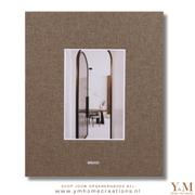 SOLULU - Calm Living Opbergboek (M) - Bruin | Taupe met een prachtige bruin tint foto - Boek met de uitstraling van een écht koffietafelboek! Perfect voor in een serene (Japandi) woonstijl.