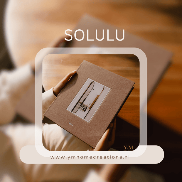 SOLULU - Calm Living Opbergboek (M) - Bruin | Taupe met een prachtige bruin tint foto - Boek met de uitstraling van een écht koffietafelboek! Perfect voor in een serene (Japandi) woonstijl.