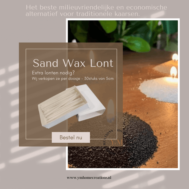 SAND WAX Lonten. De Nieuwste Trend! Maak unieke Kaarsen. Hoogwaardige parelvormige was van Mansion. Shop bij Y&M Home Creations