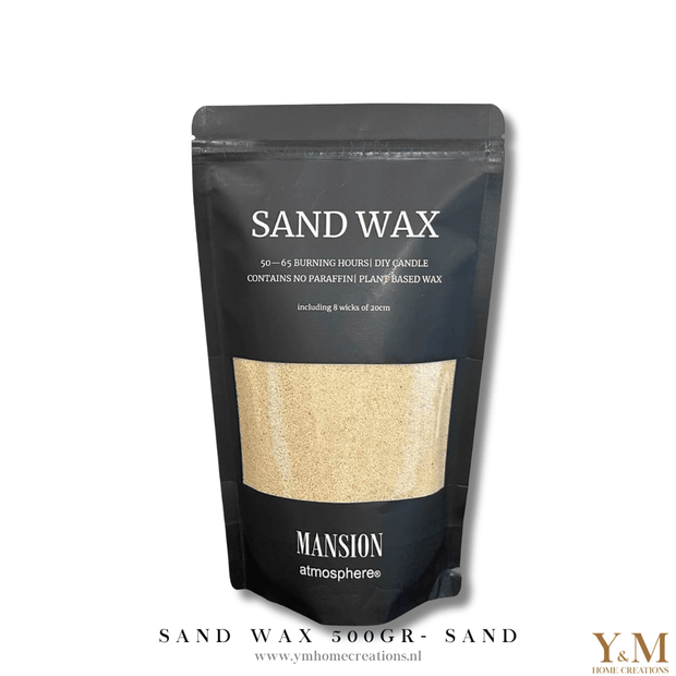 SAND WAX Sand 500gr. De Nieuwste Trend! Maak unieke Kaarsen. Hoogwaardige parelvormige was van Mansion. Shop bij Y&M Home Creations