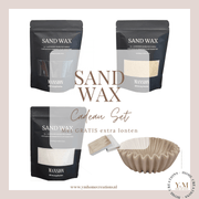 Sand Wax - Kaarsen zand - Cadeau Set met Keramieken Wave Schaal - Shop deze met GRATIS EXTRA LONTEN bij Y&M Home Creations