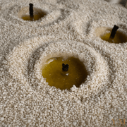 Sand Wax - Kaarsen zand - Cadeau Set met Keramieken Wave Schaal - Shop deze met GRATIS EXTRA LONTEN bij Y&M Home Creations