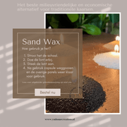 Sand Wax - Kaarsen zand - Cadeau Set met Keramieken Wave Schaal - Shop deze met GRATIS EXTRA LONTEN bij Y&M Home Creations