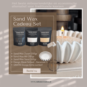 Sand Wax Cadeausets met Keramieken Wave Schaal - Shop deze met GRATIS EXTRA LONTEN bij Y&M Home Creations