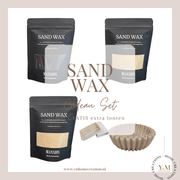 Sand Wax - Kaarsen zand - Cadeau Set met Keramieken Wave Schaal - Shop deze met GRATIS EXTRA LONTEN bij Y&M Home Creations