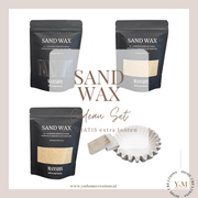 Sand Wax - Kaarsen zand - Cadeau Set met Keramieken Wave Schaal - Shop deze met GRATIS EXTRA LONTEN bij Y&M Home Creations