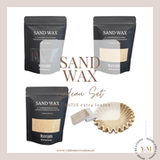 Sand Wax - Kaarsen zand - Cadeau Set met Keramieken Wave Schaal - Shop deze met GRATIS EXTRA LONTEN bij Y&M Home Creations