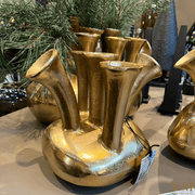 Toetervaas Goud 5 monden - Vase The World De trendsetter van nu. KEI GAAF!- Shop bij Y&M Home Creations