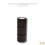 Prachtige Luxe Design Kaarshouder Walnut Broomfield Bruin - duurzaam hout waxine kaarshouder Brown van Vase The World, met een modern strak uiterlijk. Shop bij Y&M