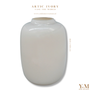 VTW Vaas Artic Ivory M - Ø25 x H35cm - Vase The World - Shop bij Y&M Home Creations jouw unieke vaas.