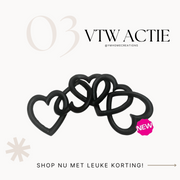 VTW ACTIE - Decoratief object | Ketting Hart Zwart  - Mazan