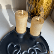 Vase The World Design Metalen Kaarsenhouders Zwart - Stijlvol, Chique en ook stoer!  Shop bij Y&M Home Creations