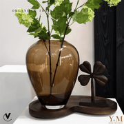 Luxe Design Organische Tray Walnoothout Villeta - Kidney - duurzaam hout dienblad Brown van Vase The World, met een modern strak uiterlijk. Shop bij Y&M