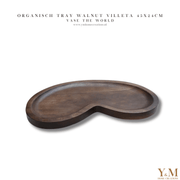 Luxe Design Organische Tray Walnoothout Villeta - Kidney - duurzaam hout dienblad Brown van Vase The World, met een modern strak uiterlijk. Shop bij Y&M