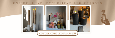 Unieke, Luxe en Exclusieve LED Kaarsen van Countryfield. Net Echt! Geen Walmen meer! Je shopt ze bij Y&M Home Creations