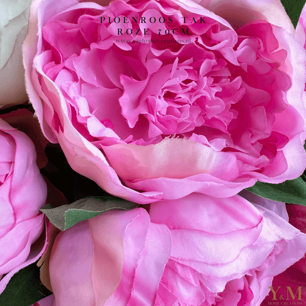 Zijden Bloem - Pioen Beauty - Peony - Roze 70cm