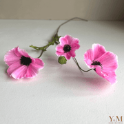 Klaproos Roze - Hoog kwaliteit Zijdenbloemen, Silk Flowers, Kunstbloemen. Zijn niet meer weg te denken in je interieur 