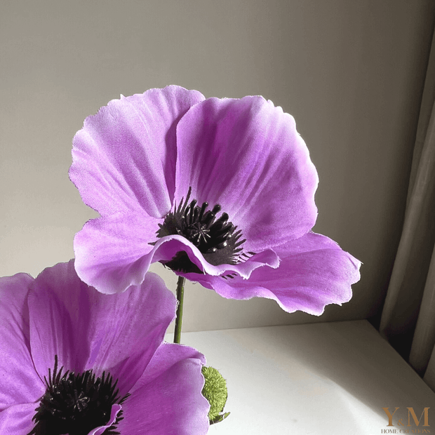Klaproos Lila | Paars | Lavendel - Hoog kwaliteit Zijden bloemen, Silk Flowers, Kunstbloemen. Zijn niet meer weg te denken in je interieur 