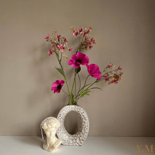 Zijden Bloem, Tak -  Daphne Oud Roze 72cm - Hoog kwaliteit Zijdenbloemen, Silk Flowers, Kunstbloemen. Zijn niet meer weg te denken in je interieur 