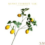 Zijden Kunst Tak - Citrus | Citroen 84cm - Shop bij Y&M Home Creations Laat je interieur shinen met deze prachtige, stijlvolle nep citrus | citroen  takken! 