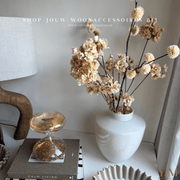 Zijden Tak - Japanse Bloesem Prunus Cappuccino | Licht Taupe | Champagne 84cm - Shop bij Y&M Home Creations Laat je interieur shinen met deze prachtige, stijlvolle Japanse zijden kersen bloesemtakken!  