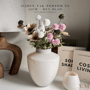 Zijden Tak PomPom XS 52cm - Shop bij Y&M Home Creations Laat je interieur shinen met deze prachtige, stijlvolle zijden decoratie takken! 