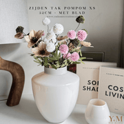 Zijden Tak PomPom XS 52cm - Shop bij Y&M Home Creations Laat je interieur shinen met deze prachtige, stijlvolle zijden decoratie takken! 