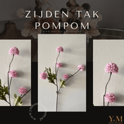 Zijden Tak PomPom Roze | Pink XS 52cm - Shop bij Y&M Home Creations Laat je interieur shinen met deze prachtige, stijlvolle zijden decoratie takken! 
