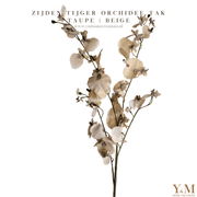 ZIJDEN TIJGER ORHCIDEE | ONCIDIUM TAK TAUPE | BEIGE. Laat je interieur shinen met deze prachtige, stijlvolle takken! Shop jouw silkflowers bij Y&M Home Creations