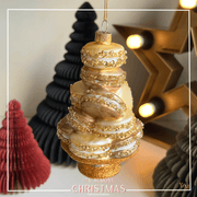 Y&M Home Creations Kerstbal / Ornament Macaron Taart - Hang deze geweldige kerstbal in jouw kerstboom! Doe eens gek dit jaar met kerst - Christmas - Kerst 2022