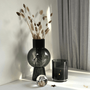 Grey / Zwart Rookglas Cilinder Set wat overal wel tot zijn recht komt. Rookglas windlichten, Rookglas Vazen. Smokeyglas het is echt DE trend van nu! 